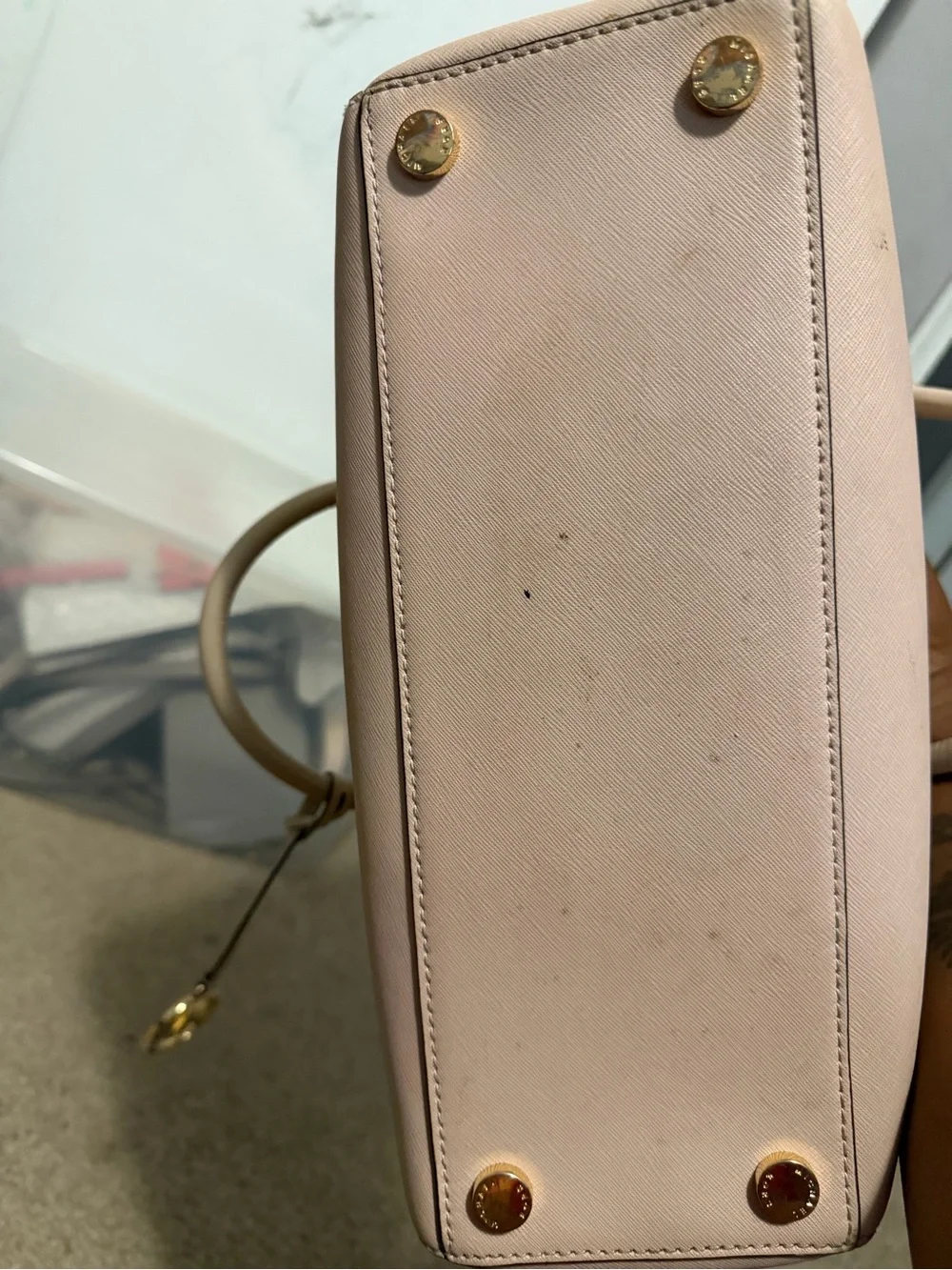 Michael Kors Pale Pink Saffiano Leather Satchel